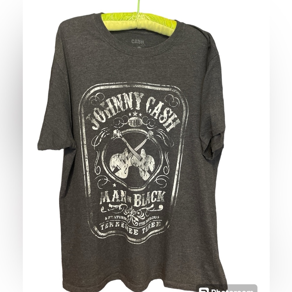 Johnny Cash T-shirt Heather Grey SZ 2X